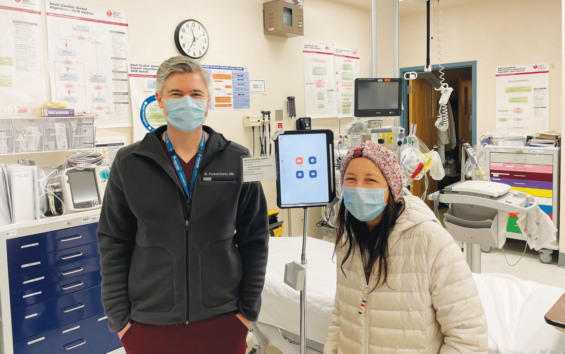 Drs Bron Finkelstein (left) and Jodie Graham (right), from Chetwynd, are frequent users of the Real-Time Virtual Support pathways for providers.