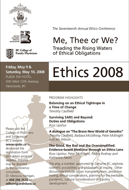 Poster for the Ethics conference 2008