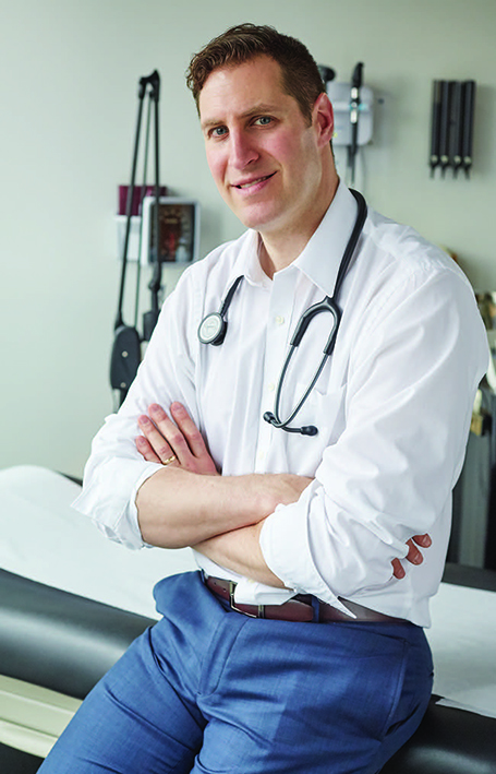 Dr Cadesky at his clinic in Vancouver