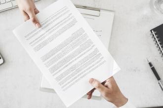 A contract is passed from one person to another