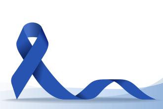 A dark blue ribbon