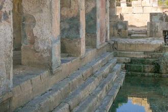 Roman baths ruins in Fordongianus