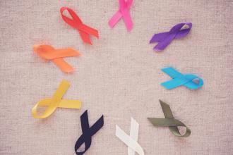 Colorful ribbons, cancer awareness, World cancer day