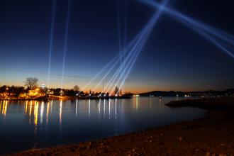Olympic night lights Vancouver