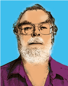 Cartoon portrait of Erik T. Patterson