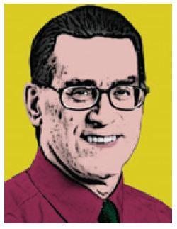 Portrair cartoon of Malcolm Brigden