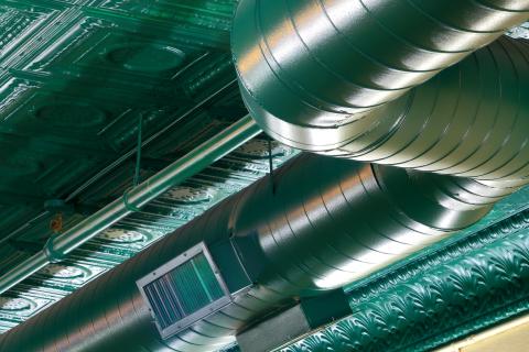 An HVAC system in an office building