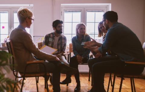 A group therapy session