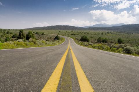 Looking down a long road