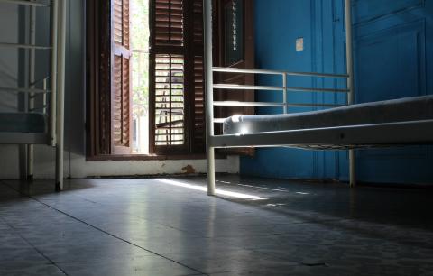 An old-style hospital room