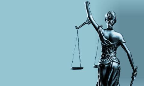 A statue of the Greek goddess Themis, representing justice