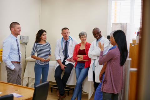A diverse group of medical staff.