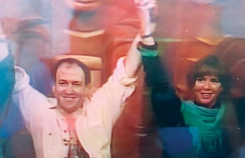 Dr Cecil Hershler and Ms Ann Mortifee during a Healing Journey workshop in 1992.