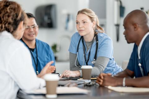 A diverse medical team.
