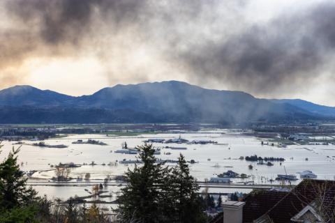 Flooding in low-lying areas of BC