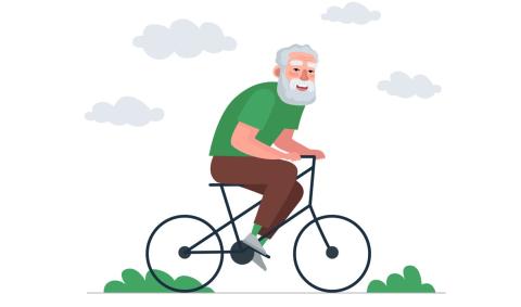 Man on bicycle