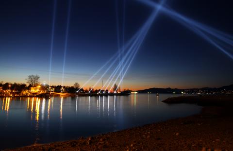 Olympic night lights Vancouver