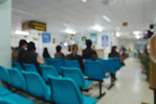 A full hospital waiting room