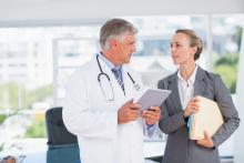 A medical doctor and a psychiatrist consult about a patient