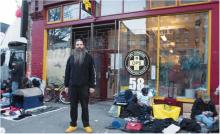 Ronnie Grigg outside Vancouver’s Overdose Prevention Society.