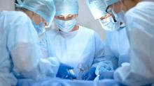 A surgical team in the operating room