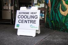 An extreme heat cooling centre in Vancouver