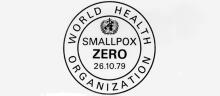 A circle with the words "World Health Organization Smallpox Zero 26.10.79"