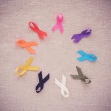 Colorful ribbons, cancer awareness, World cancer day