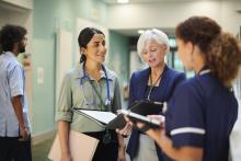 Medical staff having a conversation